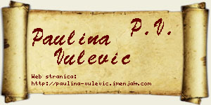 Paulina Vulević vizit kartica